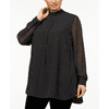 Anne Klein BLACK/WHITE Women's Plus Size Mixed Dot Tunic US 3X