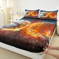 thumbnail image 3 of jejeloiu Baseball Basketball Queen Sheet Sets,Sports Theme Flat Sheet,Boys Ball Games Queen Fitted Sheet,Luxury Bedroom Decor,4 Pieces, 3 of 7
