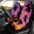 thumbnail image 2 of KXMDXA Set of 2 Car Seat Covers Coconut Palm Tree Universal Auto Front Seats Protector Fits for Car,SUV Sedan,Truck, 2 of 4