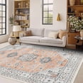 thumbnail image 2 of Living Room Rug 8x10, Washable Boho Area Rug Vintage Low Pile Non Slip Carpet for Bedroom, Dining Room Home Office, 2 of 5