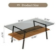 thumbnail image 6 of Classy Coffee Table With Gray Tempered Glass And Metal Frame Structure Top Dependable Legs, 6 of 6