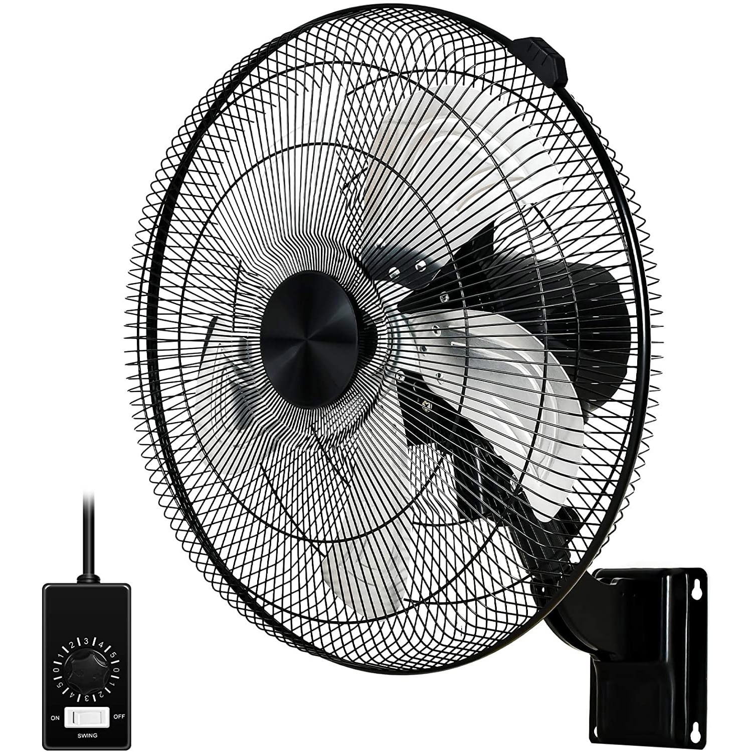 Canddidliike 5Speed Oscillating Wall Mount Fan 18" with Remote Control