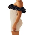 thumbnail image 4 of Robe de Soirée Décontractée avec Manches Bouffantes pour Femmes Élégantes en Couleurs Contrastées, 4 of 9