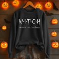 thumbnail image 5 of KHONTS Witch Woman in Total Control Here Sweatshirt Witch Shirts for Women Funny Halloween Graphic Crewneck Pullover Tops Black S, 5 of 5