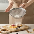 thumbnail image 2 of Harpily Eggs Separator Mesh Strainer With Handle Stainless Colander For Baking Mesh Food Strainer With Handle Sieve Mesh Colander Spoon Strainer Oil Filter Food Strainer Ki, 2 of 4