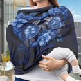 thumbnail image 3 of Renewold Sea Turtle Flower Blue Infant Car Seat Cover Adorable Stretchy Nursing Scarf Car Seat Canopy Shopping Cart Cover High Chair Cover Protect Babies Breastfeeding Mothers, 3 of 7