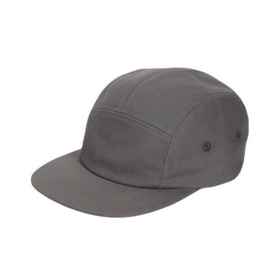 WITHMOONS Cotton Jockey Flat Bill Cap 5 Panel Camp Hat Outdoor Fishing YZ20113 (Grey-M)