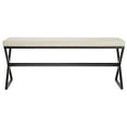 thumbnail image 5 of Household Essentials Harper Metal Bench with Boucle Upholstered Cushion, Cream and Black, 5 of 9