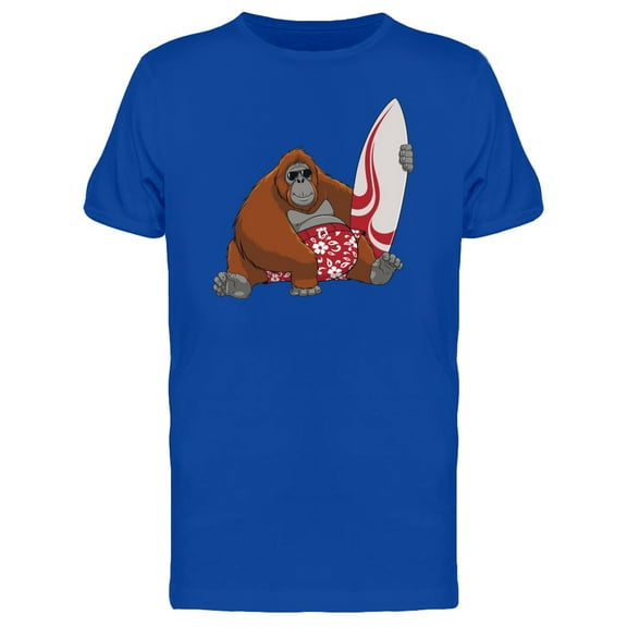 Funny Surfer Orangutan Tee Men's -Image by Shutterstock
