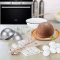 thumbnail image 1 of Molde para tartas de media bola, plata no tóxica, resistente a altas temperaturas, fácil de limpiar, reutilización, molde para tartas, tartas de queso,Molde de pastel de aluminio hemisferio pastel pan, 1 of 8