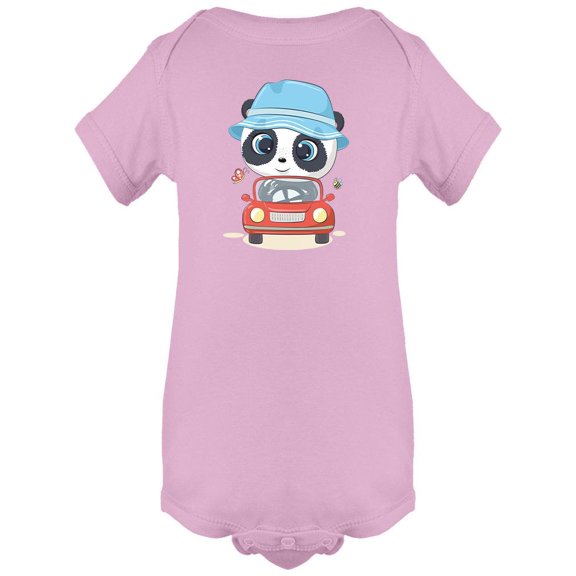 Cute Panda Driving A Car Bodysuit Infant -Image by Shutterstock,  Newborn