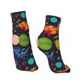 thumbnail image 4 of Bingfone Dinosaurs In Space Design Patterned Men'S Women'S Casual Cotton Socks, 4 of 9
