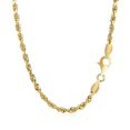 thumbnail image 3 of ARAIYA JEWELRY 14K Yellow Gold 2.79 mm Solid Diamond Cut Rope Chain 30'' for Women, 3 of 6