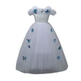 thumbnail image 4 of Girls Princess Dress with Butterflies 5 Layers Fancy Dress Up Costume, 4 of 5