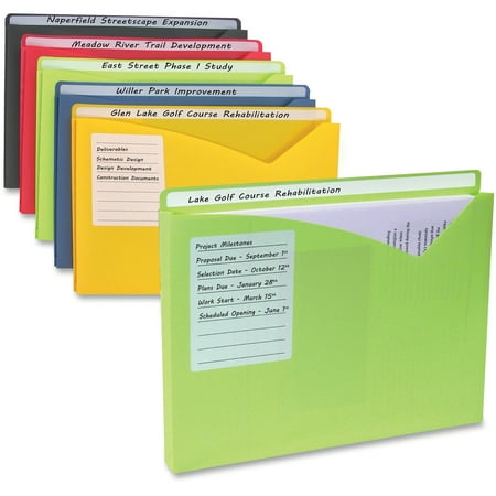 C-Line Write-On Expanding Poly File Folders, 1