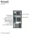 thumbnail image 4 of Dell OptiPlex XE2 Tower Desktop Computer PC, Intel Quad Core i5-4570S up to 3.6GHz, 16G DDR3, 256G SSD, DVD, WiFi, BT, 4K Support, DP, VGA, Windows 10 Pro 64 Bit English/Spanish/French(Renewed), 4 of 5