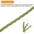 thumbnail image 3 of Uxcell Twisted Cloth Covered Wire 3 Core 18AWG 3.0m/9.84ft,Electrical Cable,Green, 3 of 5