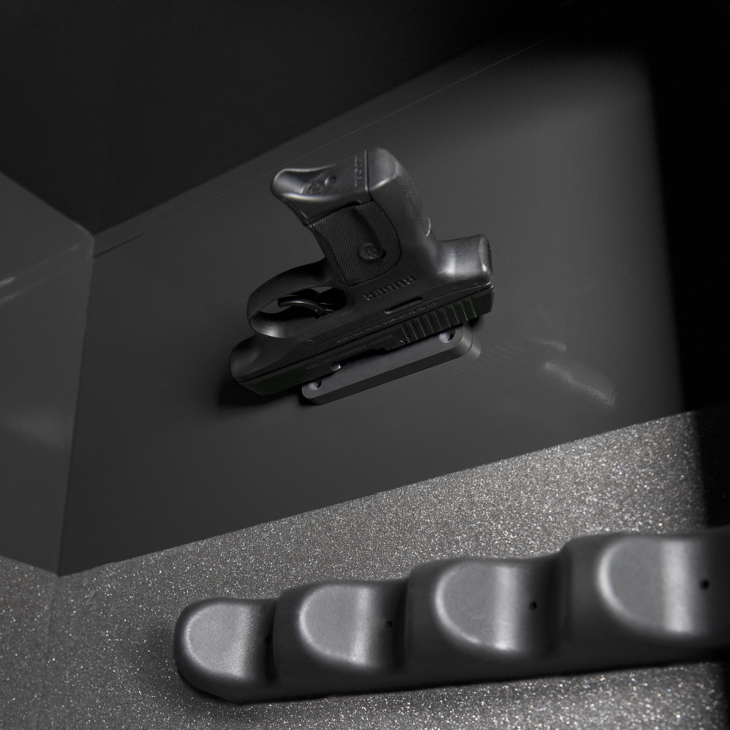 Allen Company Rubber Coated Magnetic Handgun Mount, 20 lbs., Black, Cast Metal, Magnet, Pistol Gun Case Magnet