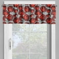thumbnail image 4 of Ambesonne Floral Valance & Curtain, Roses Vintage Valentines, 55"x30", Red Grey Black, 4 of 6