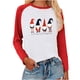 thumbnail image 2 of Pntutb Blusa de manga larga con cuello redondo y costuras navideñas para mujer Pntutb Pntutb-6015, 2 of 5