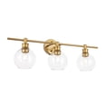 thumbnail image 6 of Collier 3 light Brass and Clear glass Wall sconce, 6 of 15