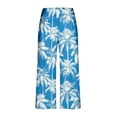 thumbnail image 5 of Atogsazn Women's Sleepwear Capri Pajama Sets Short Sleeve Two Piece Pjs Crew Neck Tops & Capri Pants with Pockets Blue XL, 5 of 7