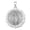 White Gold, variant on PicturesOnGold.com Miraculous Medal Necklace Pendants Female Adult Scalloped Round-3/4″ Sterling Silver