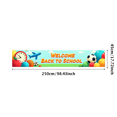 thumbnail image 1 of Colorful Welcome Back to School Banner with Apple Airplane Balloon and Star Elements Backdrop Party Decorations for School Events Opening Ceremonies Classroom Decor Photo Props, 1 of 3