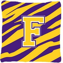 Caroline's Treasures Monogram Initial Tiger Stripe Indoor/Outdoor Throw Pillow