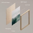 thumbnail image 4 of PixonSign Framed Canvas Print Wall Art Set - Misty Sky Emerald Forest Art - Set of 3 Nature Wilderness Landscape Print Artwork Modern Art Rustic Home Wall Décor -12"x16"x3 Panels Natural, 4 of 5