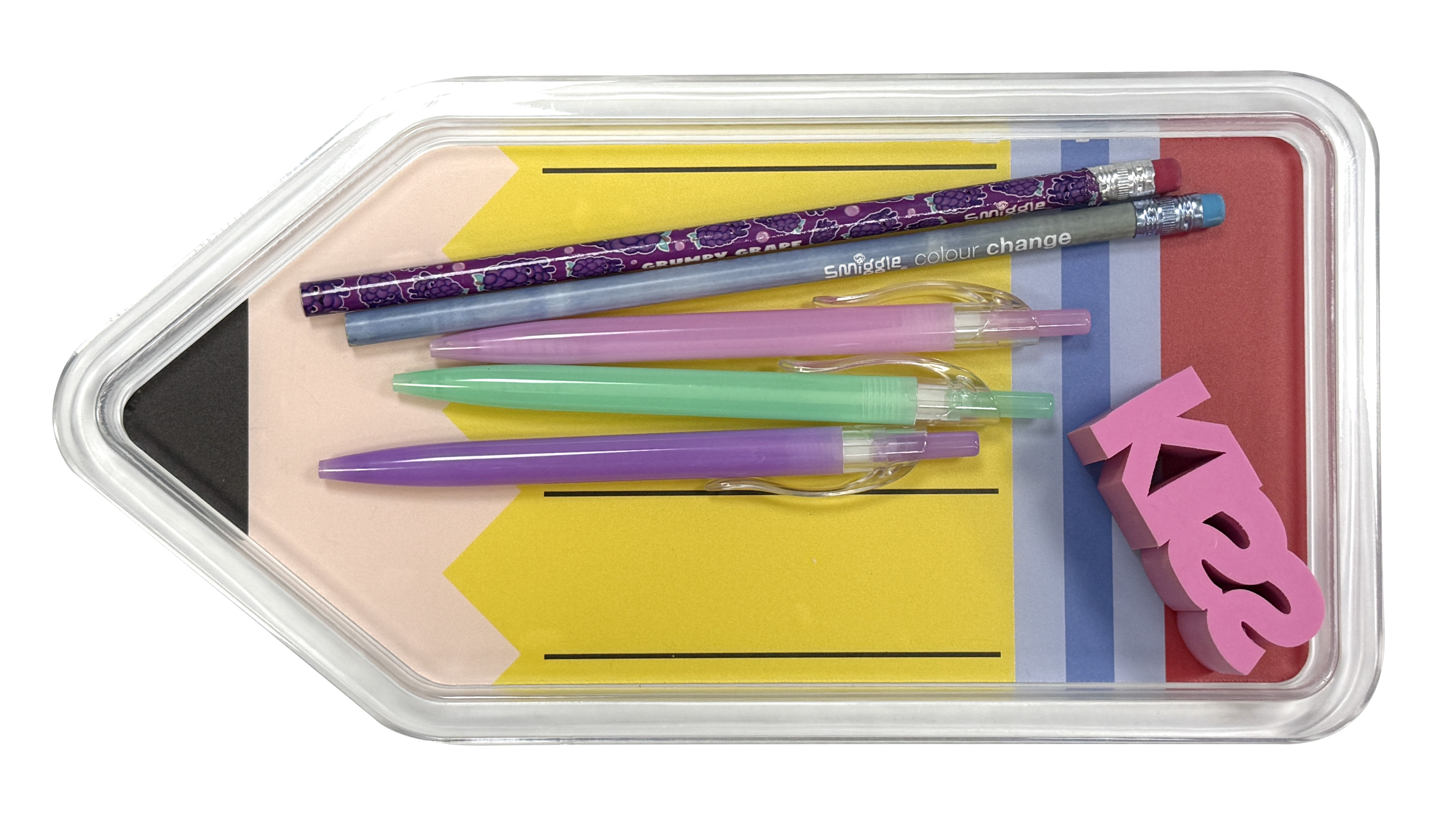 Pen+Gear Pencil-Shaped Organizer Tray, Multicolor, 11" x 5.5"