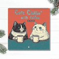 thumbnail image 1 of 2025 Cats Chillin\' with Coffee12 Monthly Coffee Cat Wall Calendar Gift for Cats Lovers, 1 of 5