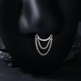 thumbnail image 5 of Chain Septum Ring 316L Surgical Steel Septum Chain Nose Ring 16G Septum Clicker Rings 8mm Septum Piercing Jewelry Helix Chain Earrings, 5 of 5