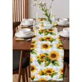 thumbnail image 2 of Hokiten Table Runners 108 Inches Long Dress Scarves, Sunflower Gray Check Farmhouse Coffee/Dining/Kitchen Table Runner for Living Room, Spring Summer Flowers Botanical 13x108 Inch, 2 of 7