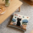 thumbnail image 6 of Tuvgenk Cat Throw Pillow Covers Comfort Square Black 18x18 in Spring Pillow Covers Animals Decorative Durable Couch Cushion Covers with Zipper, 6 of 6
