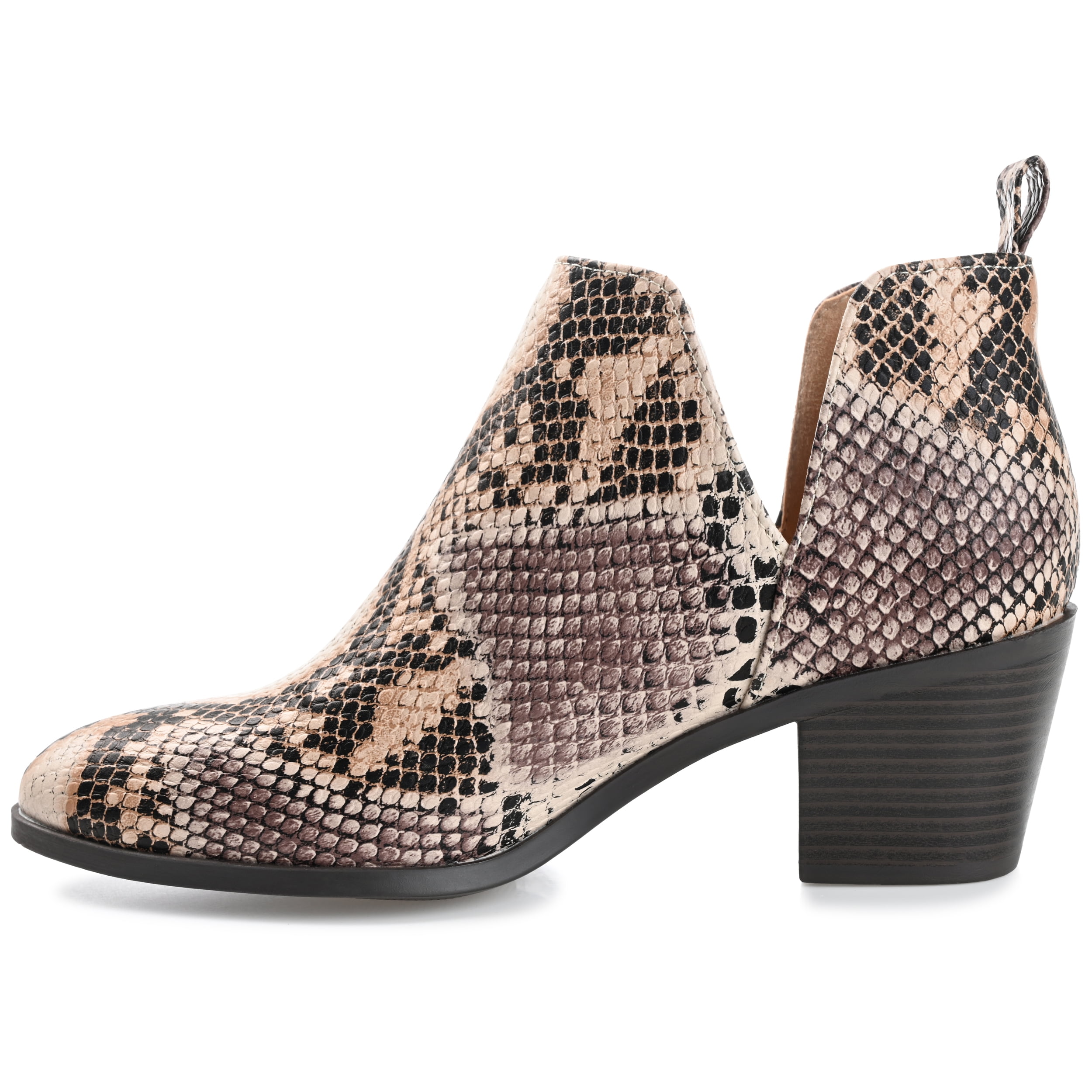 Journee Womens Lola Pull On Stacked Heel Booties, Widths Available