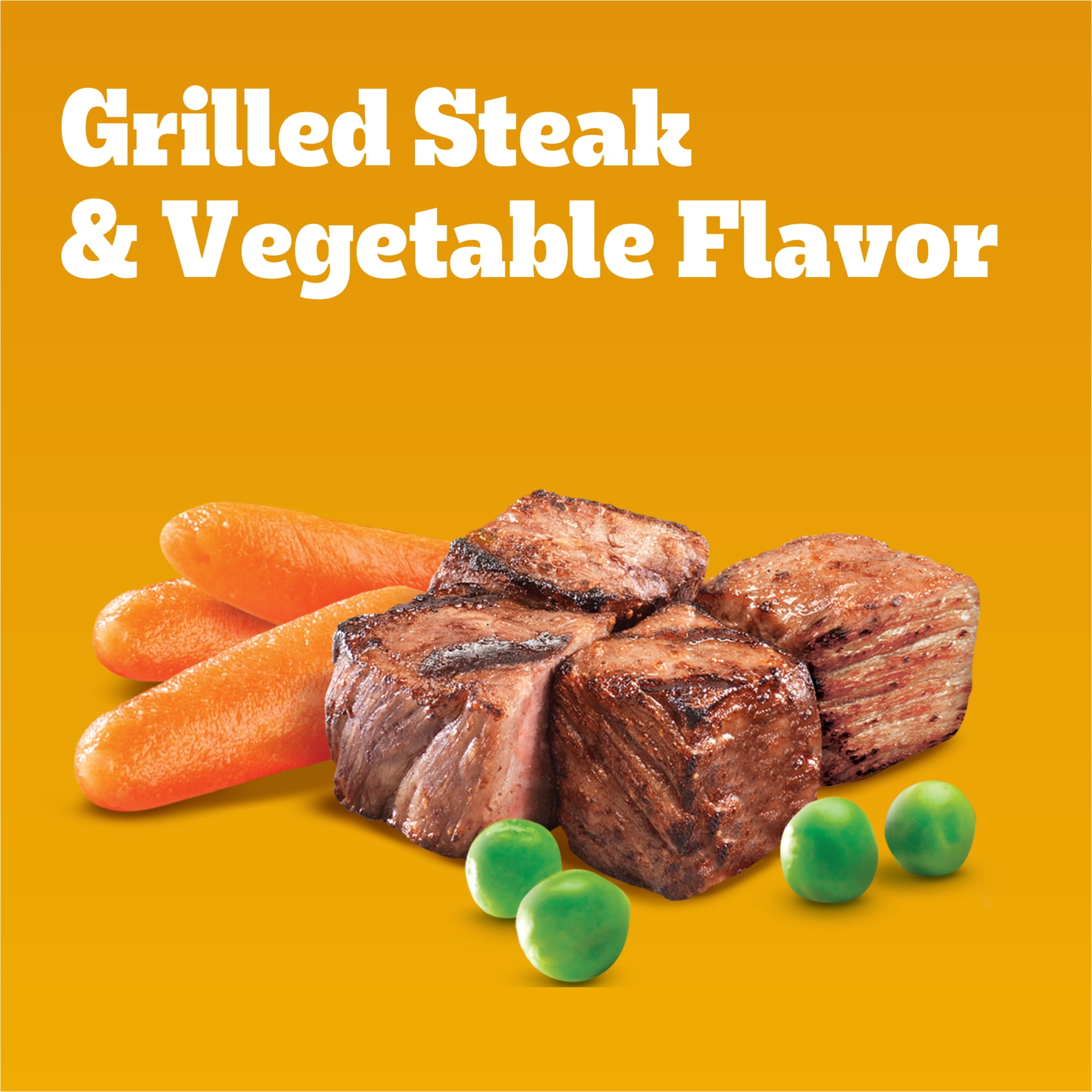 Pedigree Puppy Growth & Protection Grilled Steak & Vegetable Dry Dog Food for Puppy, 14 lb Bag