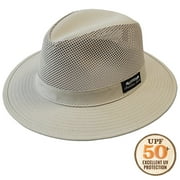 Panama Jack Original Mesh Safari Hat, 2 1/2 Brim, UPF (SPF) 50+ Sun Protection (Large)