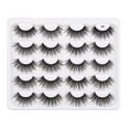 thumbnail image 1 of Pestañas naturales, pestañas postizas, pestañas cortas, pestañas postizas gruesas naturales, 10 pares de pestañas mixtas, pestañas de visón de imitación, pestañas postizas artificiales puras, pestañas, 1 of 3