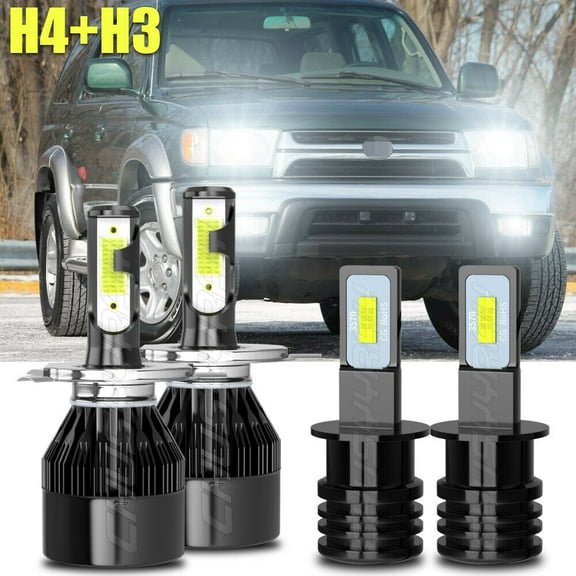 For Nissan Maxima 2000 2001 6000K LED Headlight   Fog Lights Bulbs Combo Kit 4pc