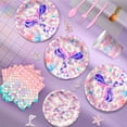 thumbnail image 4 of Mermaid Party Supplies,132 Pcs Mermaid Birthday Party Supplies Kit - Mermaid Birthday Plates Cups Napkins Tablecloth & Mermaid Banner Balloons Hanging Swirl, 4 of 7