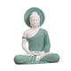 thumbnail image 1 of Adorno de estatua de Buda, artesanía coleccionable, decoración del hogar, cerámica decorativa de mesa. Verde, 1 of 9