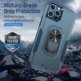 thumbnail image 5 of For Apple iPhone 14 Plus /6.7" Heavy Duty Hybrid Rugged 2in1 Shockproof Protective with Magnetic Ring Stand Holder Phone Case Cover by Xpression - Blue, 5 of 9