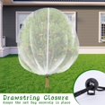 thumbnail image 3 of 2Pcs 6.5 x 8.2 ft Large Fruits Tree Netting Cover with Zipper and Drawstring - Garden Bird Netting Plant Protective Cover - Vegetable Flower Tree Mesh Barrier for Prevent, 3 of 8