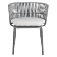 thumbnail image 3 of SAFAVIEH Kiyan Outdoor Patio Rope Chair, Grey/Cushion, Set of 2, 3 of 12