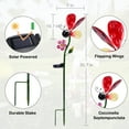 thumbnail image 2 of Outdoor Decoration, Solar Garden Stake Light, Solar LED Lights,Seven Stars Ladybird,Pink Petals,for Garden,Patio,Lawn, 2 of 7