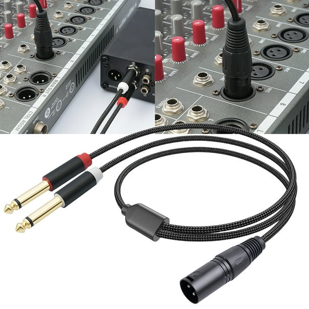 Cable Divisor Dual 1/4 Pulgada A XLR Y Conector Chapado en Oro 1/2/3 Metros