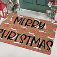 thumbnail image 2 of Holiday Welcome Doormat with Festive Copywriting – Polyester Door Mat for Christmas Entryway – Seasonal Welcome Mat for Indoor and Outdoor Use,B, 2 of 9