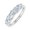 White, variant on 1 Carat (ctw) 5-Stone Diamond Wedding Band Ring in 10K White Gold (Ring Size 4)