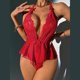 thumbnail image 3 of Gibobby Lencería de encaje Día de San Valentín para mujer Lencería de malla con estampado de moda para mujer, Conjunto de lencería de encaje Día de San Valentín Día de Sa(Rojo, CH), 3 of 5